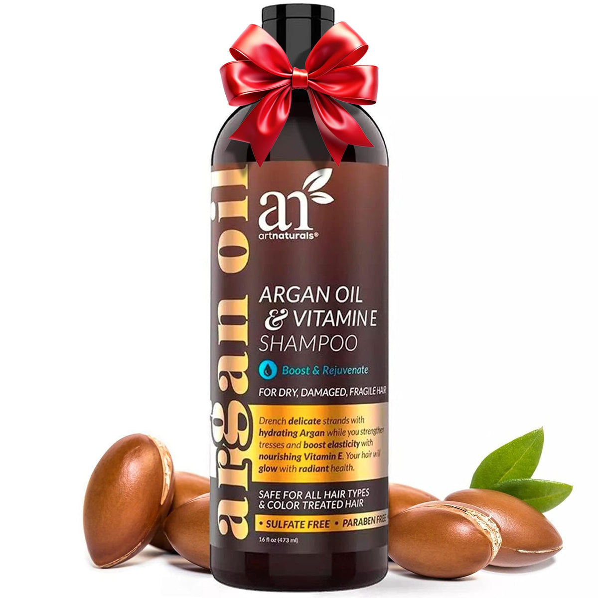 artnaturals Argan Hair Growth Shampoo - (16 Fl Oz / 473ml) - Sulfate Free - Treatment for Hair Loss, Thinning & Regrowth - Men & Women - Infused with Biotin, Argan Oil, Keratin, Caffeine