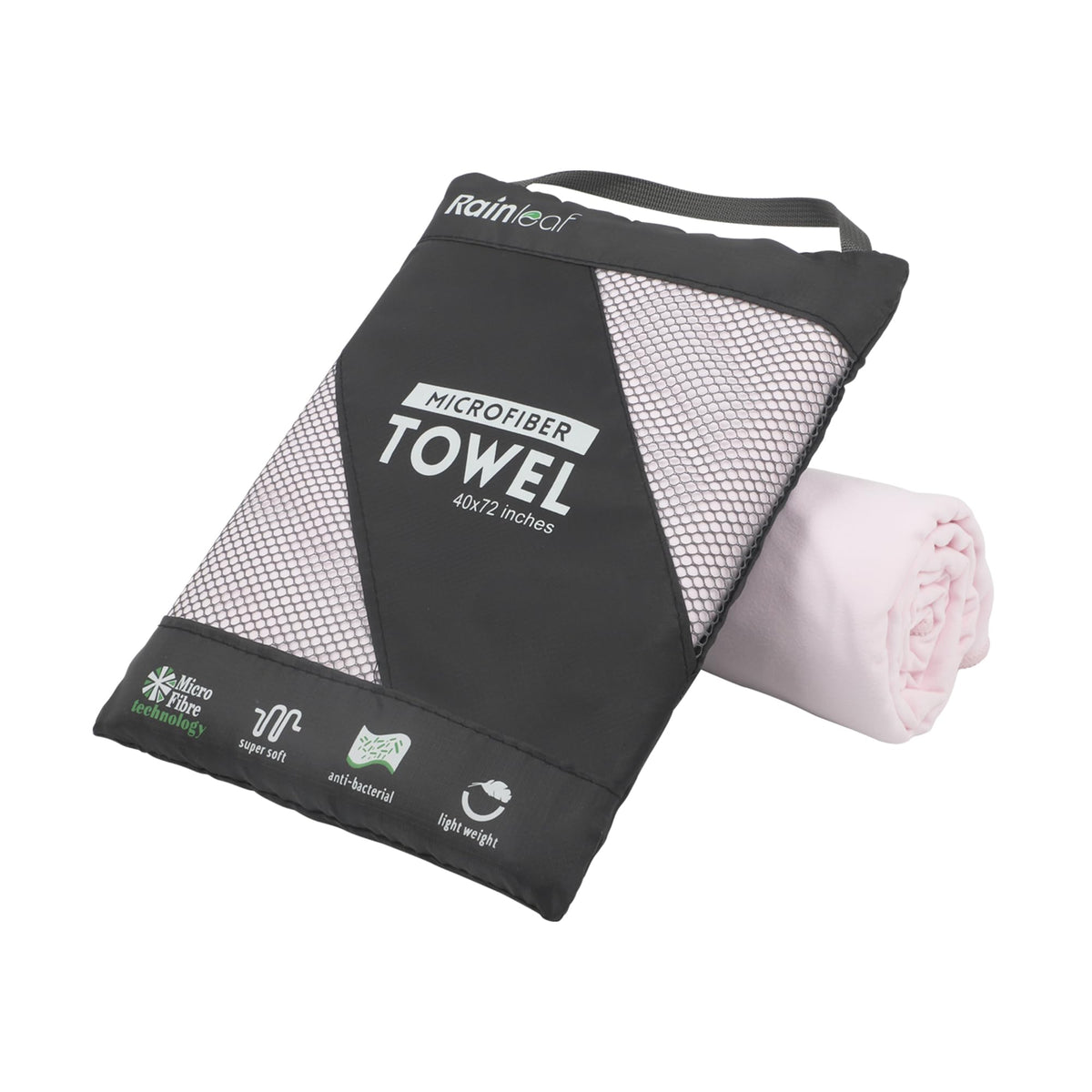Rainleaf Microfiber Towel Perfect Travel & Gym & Camping Towel. Quick Dry - Super Absorbent - Ultra Compact - Lightweight. Suitable for Trip, Beach, Shower, Backpacking, Pool