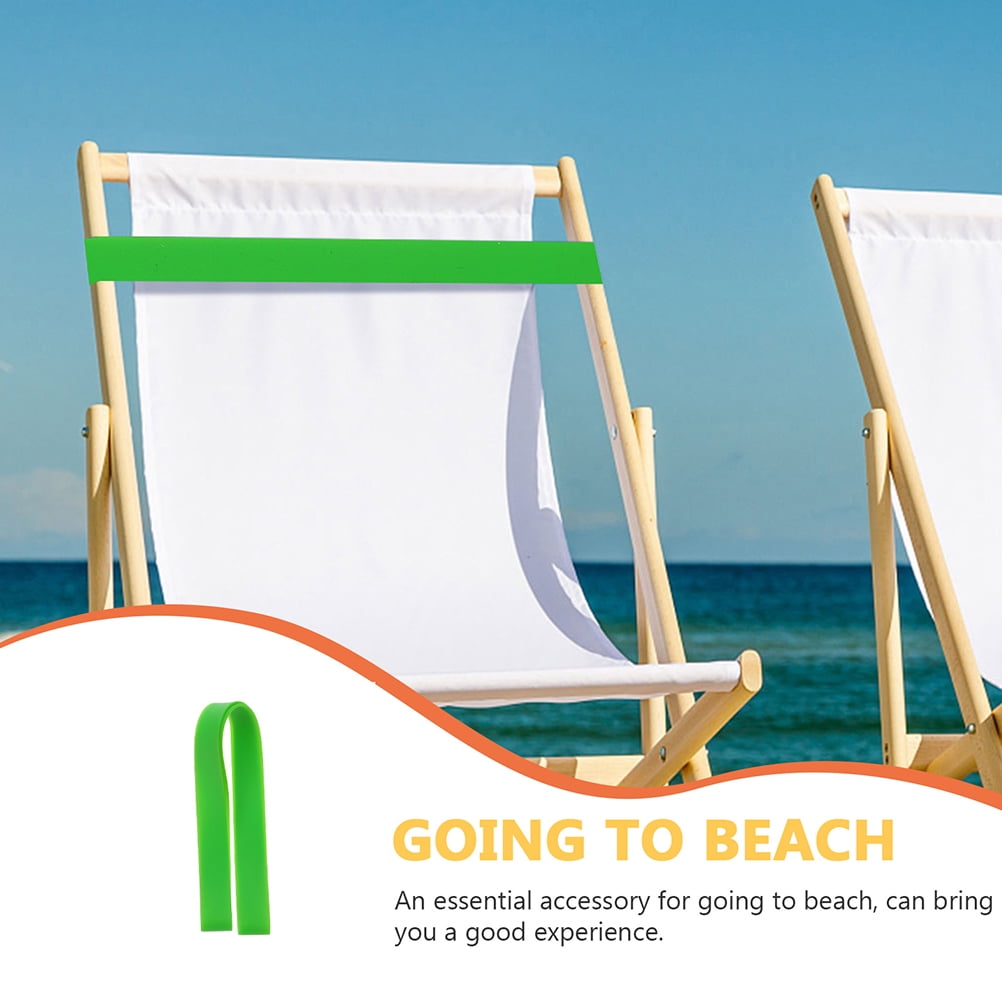 Toyvian Cruise 4Pcs Reusable Silicone Towel Straps for Beach Chairs and Outdoor Equipment