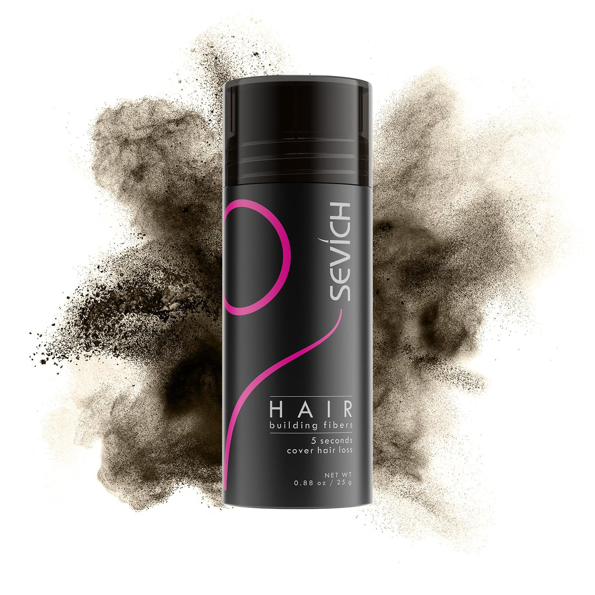 SEVICH Hair Fibers for Thinning Hair, Hair Building Fibers Instantly Thicker & Fuller Look,Hair Powder for Men & Women 25g Medium Brown