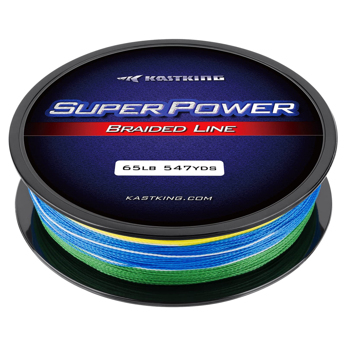 KastKing Superpower Braided Fishing Line,Multi-Color,10 LB,547 Yds