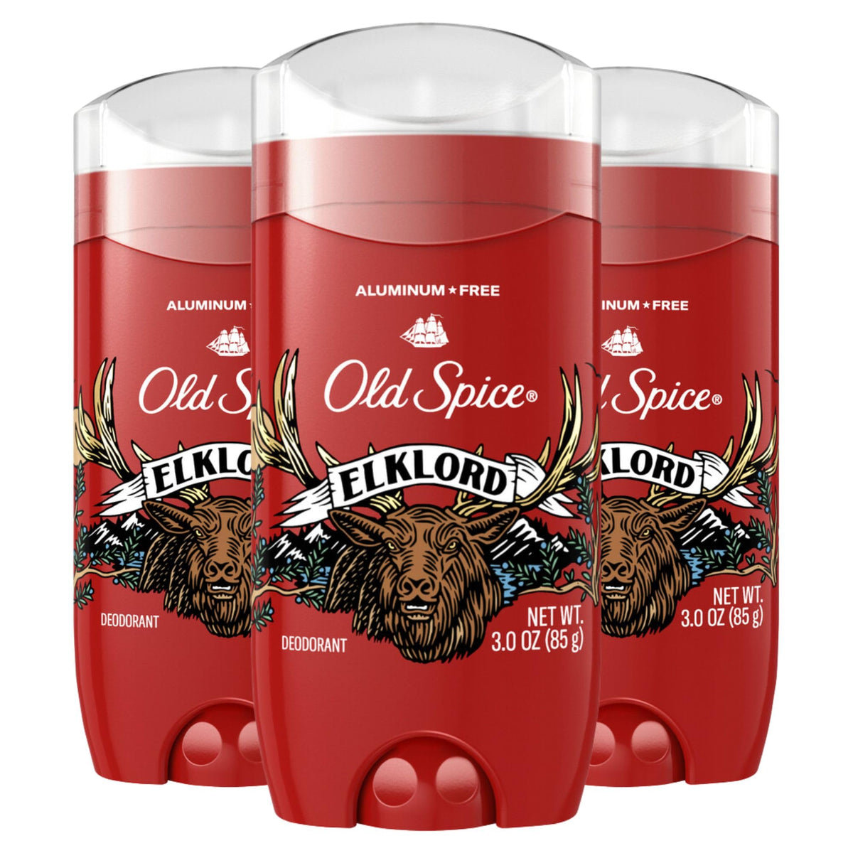 Old Spice Aluminum Free Deodorant for Men, ElkLord, 48 Hr. Protection, 3.0oz (Pack of 3)
