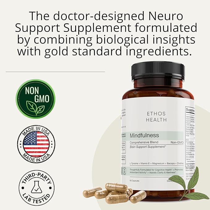 Dr. Scott's Focus & Clarity Brain Supplement – Advanced Nootropic Formula with Vitamin B12, Ginkgo Biloba, Bacopa, and Rhodiola – Boost Memory, Focus & Mental Energy – 60 Capsules
