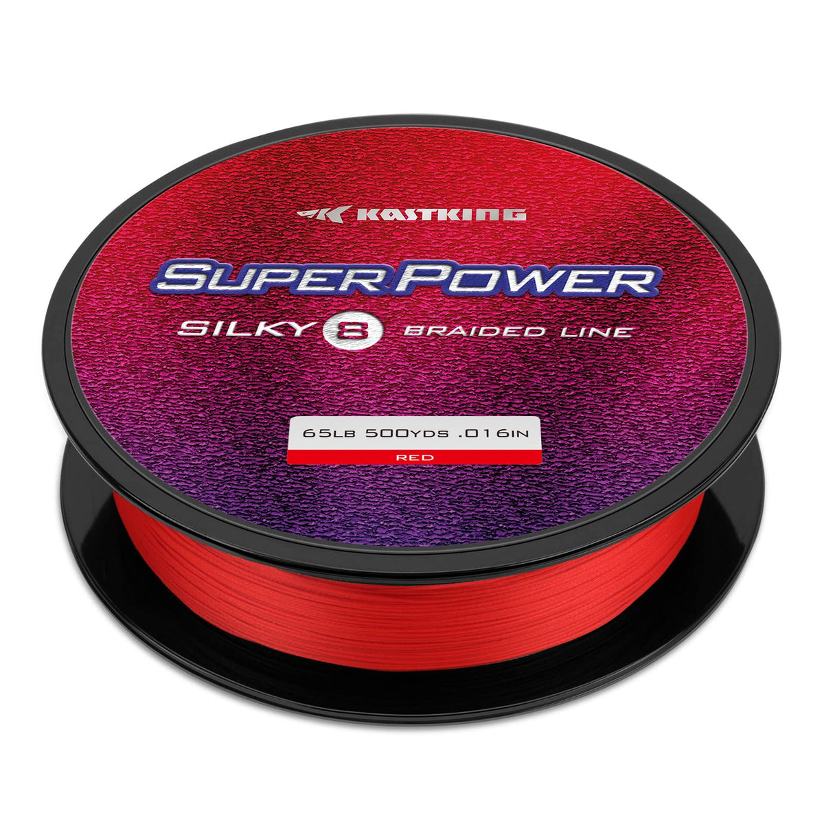 KastKing Superpower Silky8 Braided Fishing Line, Red, 8 Strand, 8LB, 150Yds