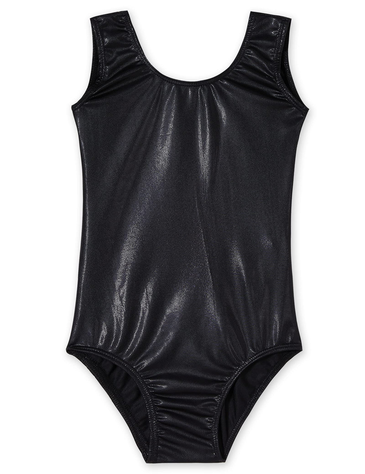 Domusgo Gymnastics Leotards for Girls 5-6 Years Old Black Sparkly One Piece Tumbling Outfits