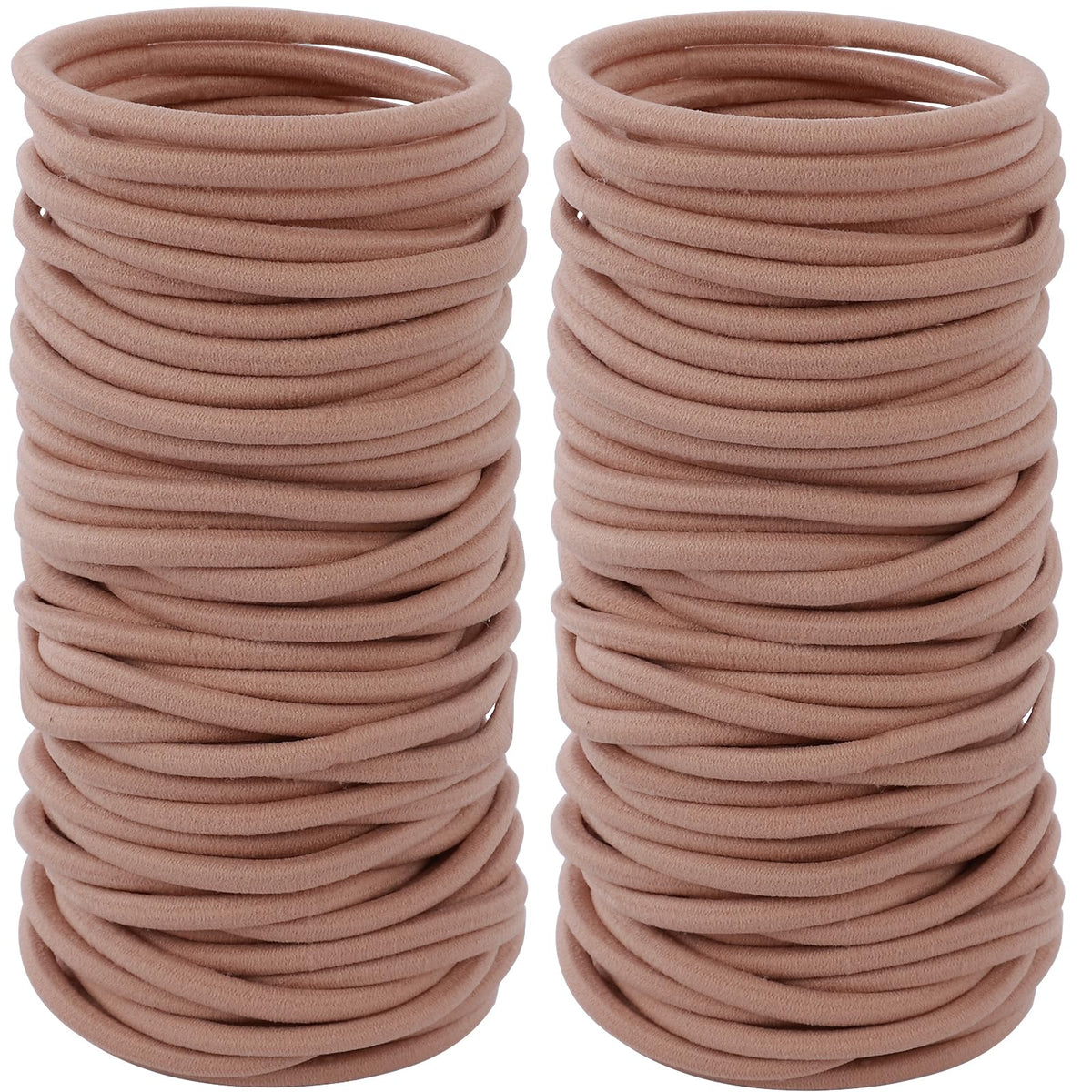 100PCS Hair Tie, 4MM Elastic Hair Ties No Damage Ponytail Holder for Women, Men and Girls (4mm Beige Blonde)