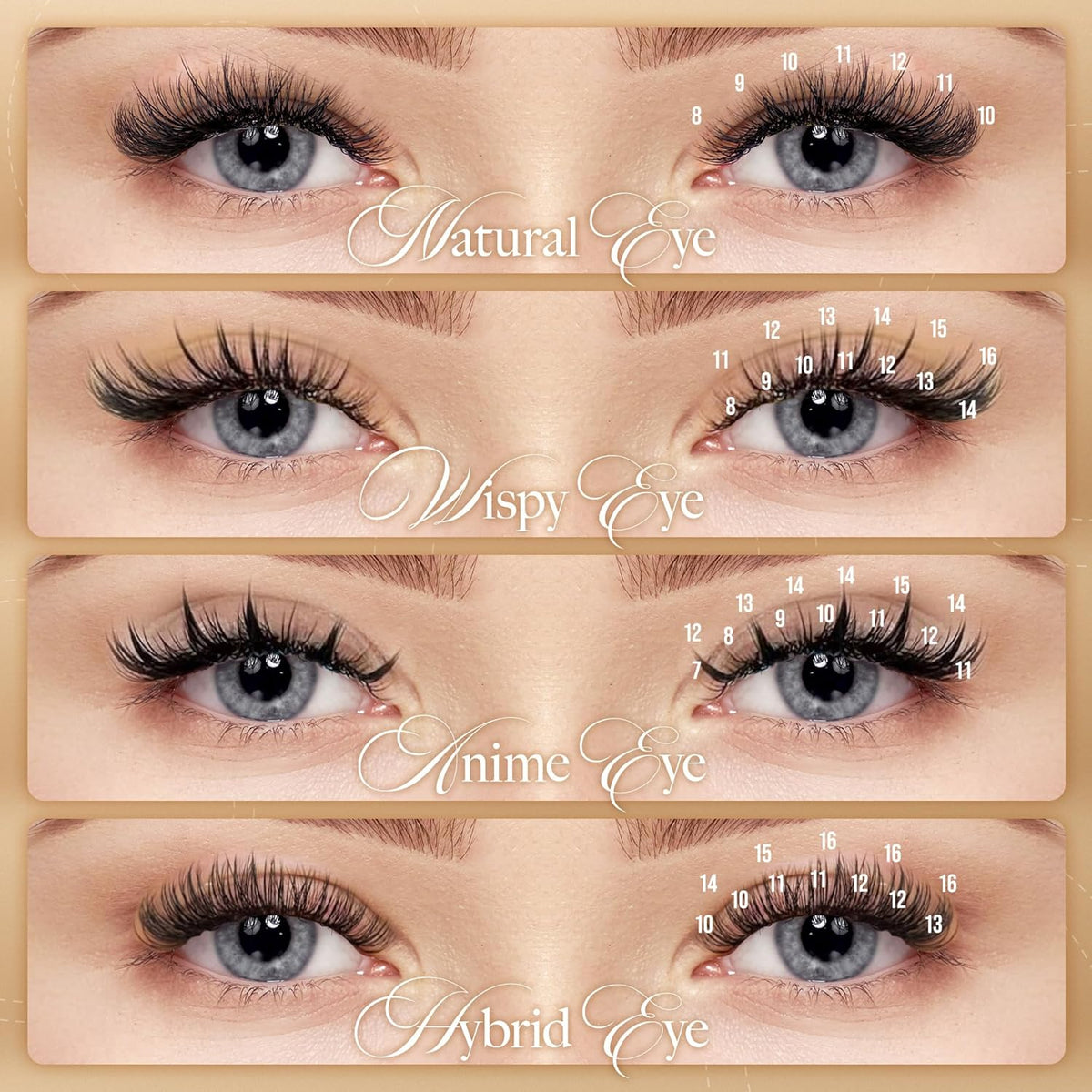 LASHVIEW Russian Volume Lashes 0.03mm Thickness CC Curl 8-15mm Mix Tray Faux Mink Individual Eyelash Extension Soft Semi-Permanent Lashes Pure Korean(Professional Salon Use)