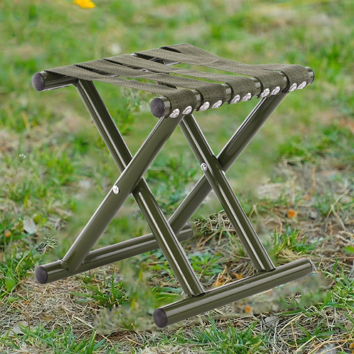 Kieccall Folding Camping Stool - Portable Chair For Fishing & Outdoor - Lightweight - Easy Carry