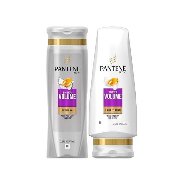 Pantene Pro-V Sheer Volume, DUO Set Shampoo Conditioner, 12.6 Ounce, 1 each