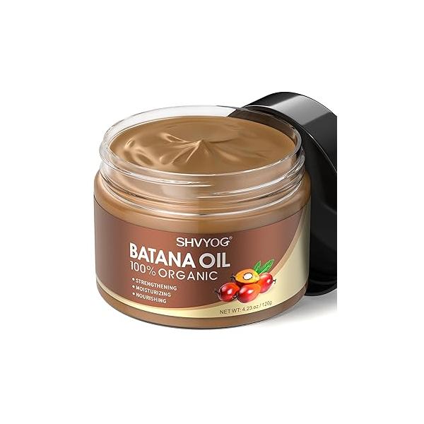 Batana Oil for Hair Growth, 100% Raw Organic Loss, Dry, Damaged Hair, Eliminates Split Ends, Enhances Thickness & Increases Shine- 4.23 Oz