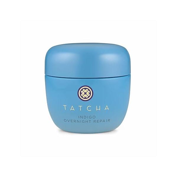 TATCHA Indigo Overnight Repair | Face Cream & Serum Treatment, Fragrance Free Night Cream, 50 ml 1.7 oz