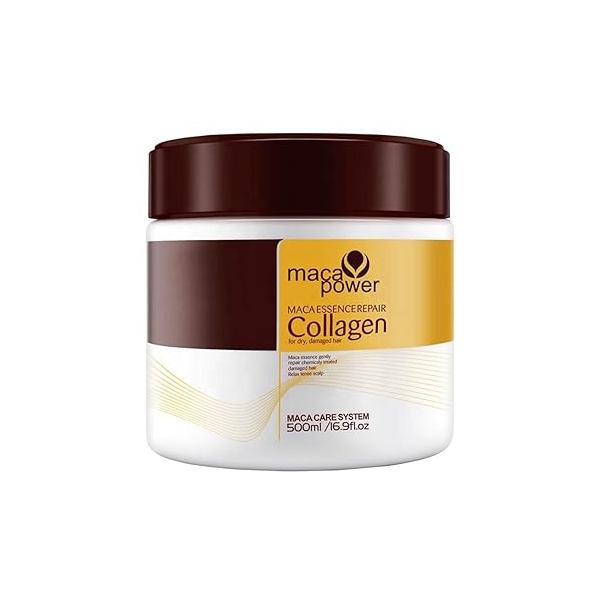 Deep Repair Conditioning Argan Oil Collagen Hair Mask Essence for Dry Damaged Treatment All Types 16.90 oz 500ml