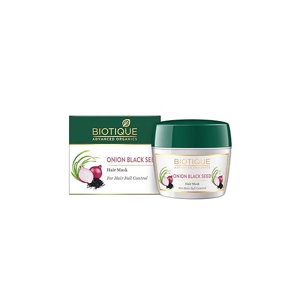 Biotique Onion Black Seed Hair Mask, Ideal for Fall Control, 175g