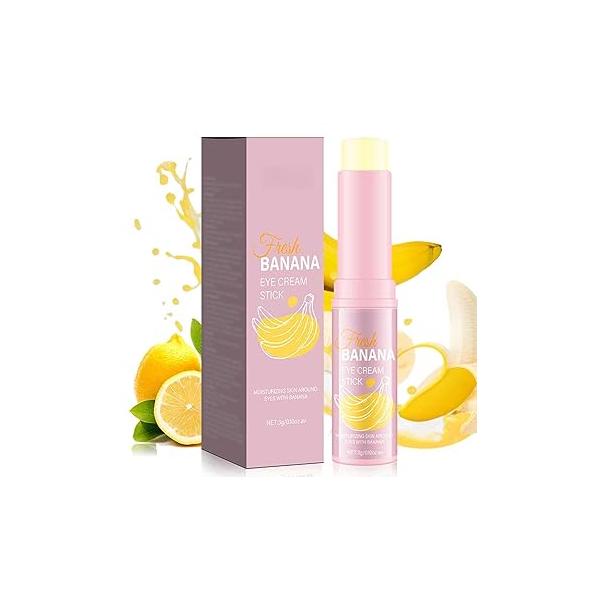 Banana Eye Cream, Anti Aging Cream for Fine Lines Bags Dark Circles and Puffiness,Hydrating Under with Retinol,Vitamin E,Vitamin C,Skin Care & Lifts(2PCS)
