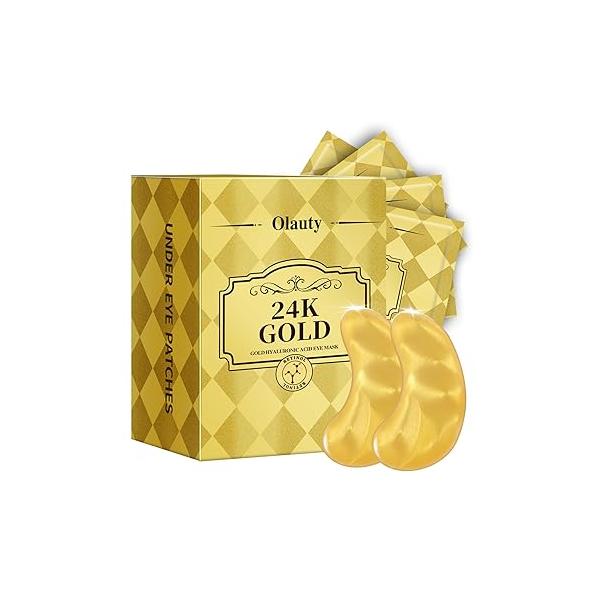 Sulily 24K Gold Under Eye Patches,Gold Box Collagen Anti-Aging Moisturize Mask,Reducing Fine and Lines Dark Circleeye Patches,Gel Masks Beauty & Personal Care