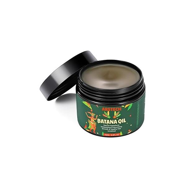 Raw Batana Oil for Hair Growth Natural Organic 5.3oz Prevents Loss, Eliminates Split Ends & Increases Shine Promotes Thickness Women Men Care Oil(Odorless)