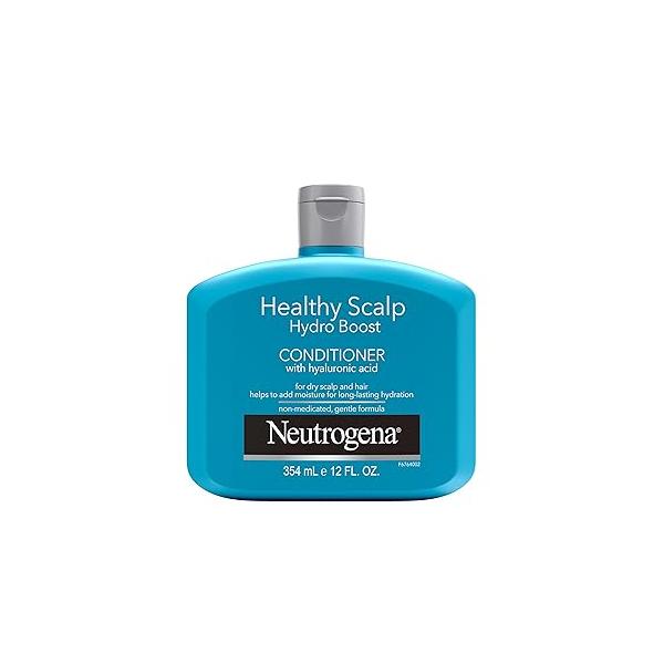 Neutrogena Moisturizing Healthy Scalp Hydro Boost Conditioner for Dry Hair and Scalp, with Hydrating Hyaluronic Acid, pH-Balanced, Paraben & Phthalate-Free, Color-Safe, 12 Fl Oz