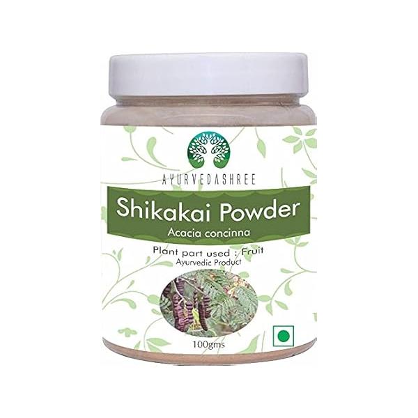 Shikakai Powder 100 Gm | Acacia concinna Fruit Pods Natural Hair Cleanser & Conditioner Vegan Non GMO