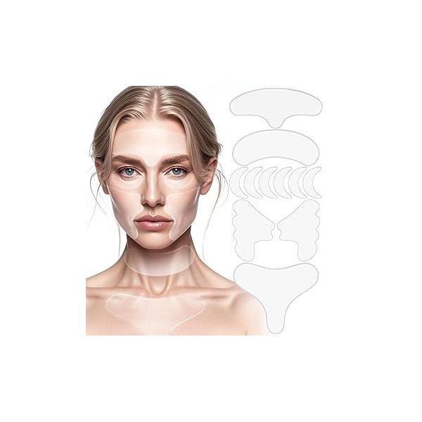 Neck Wrinkle Patches, Anti Silicone Patches,Reusable Chest Firming and Tightening Facial Masks, Collagen Fine Line Pads for Women Reduce Wrinkles, Moisturizing &