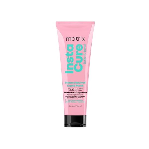 Matrix Instacure Build-A-Bond Instant Revival Liquid Mask - Repairs Very Damaged Hair, Citric Acid & Squalane, Softens Smooths, Vegan Sulfate-Free