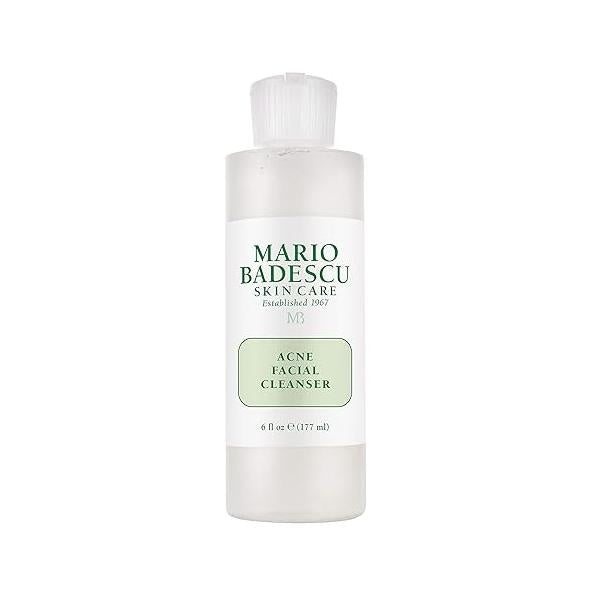Mario Badescu Acne Facial Cleanser for Combination & Oily Skin, Oil-Free Face Wash with Salicylic Acid Aloe Vera, Deep Pore Clean
