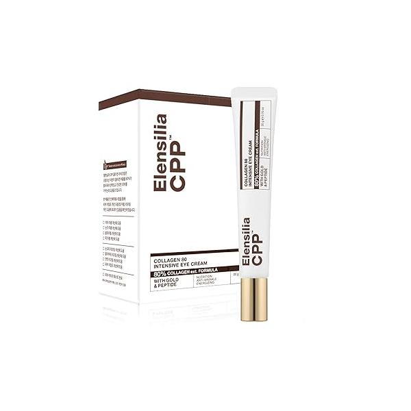 80% Collagen With Gold Peptides Eye Cream - Snail Secretion Filtrate + Matrixyl 3000 Haloxyl For Wrinkles, Dark Circles, Moisturizer Korean Skin Care, 0.7 fl.oz