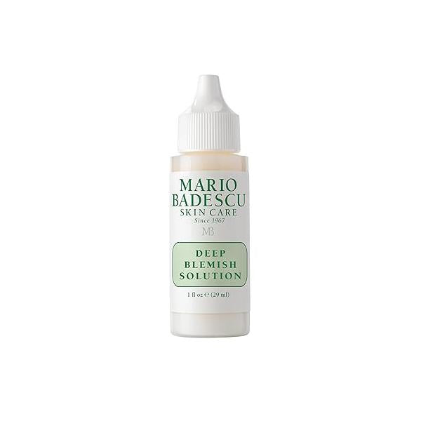 Mario Badescu Deep Blemish Solution, Spot Treatment for Face with Potent Zinc Oxide, Niacinamide and B Vitamins Overnight Serum that Targets Large Blemishes Under the Skin