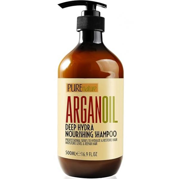 Moroccan Argan Oil Shampoo - Sulfate SLS Paraben Free Moisturizing Treatment for Women and Men For All Types Including Curly, Dry, Damaged Oily Hair Hydrating Nourishing Salon Grade