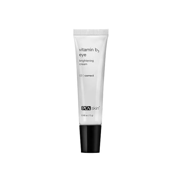 PCA SKIN Vitamin B3 Eye Brightening Cream, Brightener For Bright Eyes, Dark Circles, Wrinkles, and Uneven Skin Tones, Anti Aging Formulated with Niacinamide, 1 oz Tube