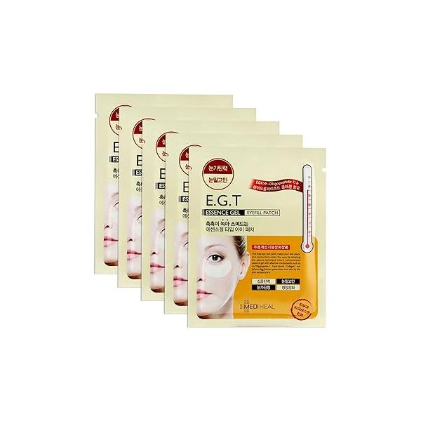 Mediheal E.G.T Essence Gel Eye Fill Patch 5 Pouch - for Dark Circle, Aging Skin, Puffy Eyes, Contains EGF & Marine Collagen, Highly Concentrated