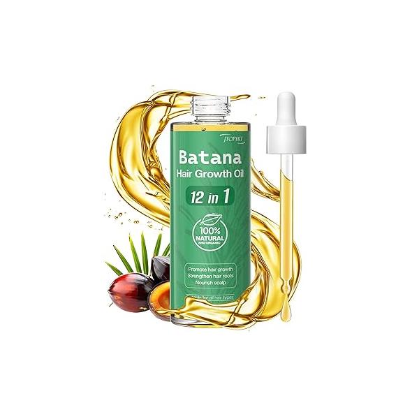Batana Oil for Hair Growth 12-in-1 : And Rosemary Blend Follicle Activation Lightweight Nursing Care Applicable hair oil damaged Men/Women 2oz