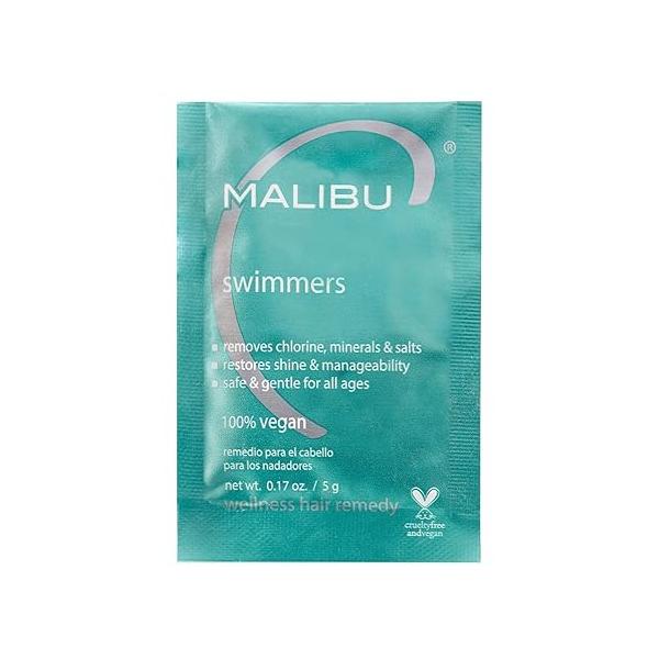 Malibu C Swimmers Wellness Hair Remedy - Prevents and Protects Discoloration from Chlorine & Pool Elements Hydrating Vitamin Complex for Healthier