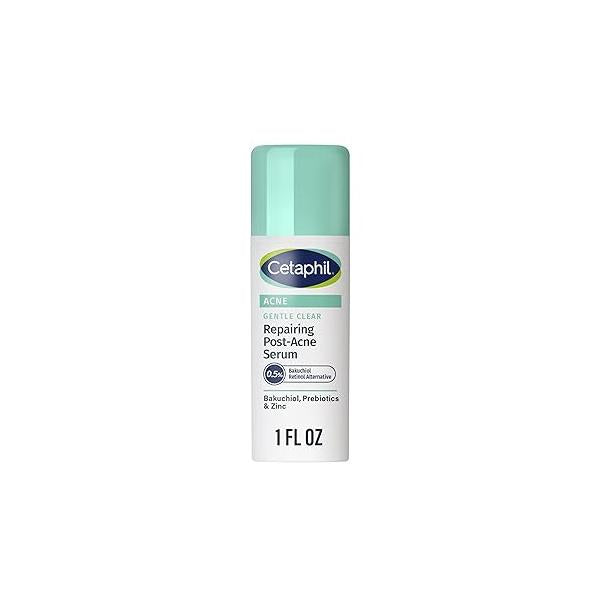 CETAPHIL Gentle Clear Repairing Post-Acne Serum, Retinol Alternative, Oil Free Serum for Sensitive Skin, 1 Fl Oz, Bakuchiol, Improves Skin Tone & Post-acne Marks, Dermatologist Recommended Brand