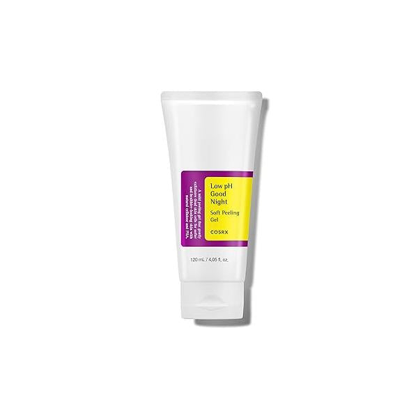 COSRX Low pH Good Night Soft Peeling Gel, 4.05 fl oz / 120ml, Mildly Exfoliating PHA For Sensitive Skin with Natural Cellulose, Radiating, Cleansing, Not Tested on Animals, Korean Care