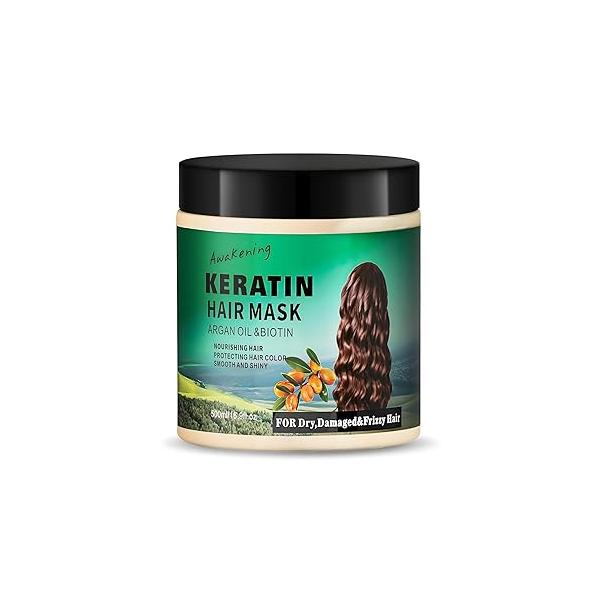 7 Day Repair Keratin Hair Mask & Treatment with Argan Oil - Hydrating, Deep for Dry, Frizzy, Damaged 16.9 fl oz