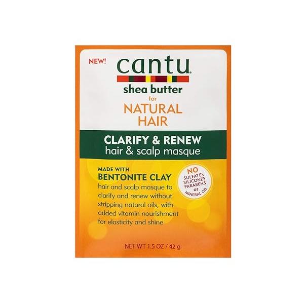 Cantu Natural Hair Clarify & Renew Scalp Masque 1.5 Ounce (6 Pieces)