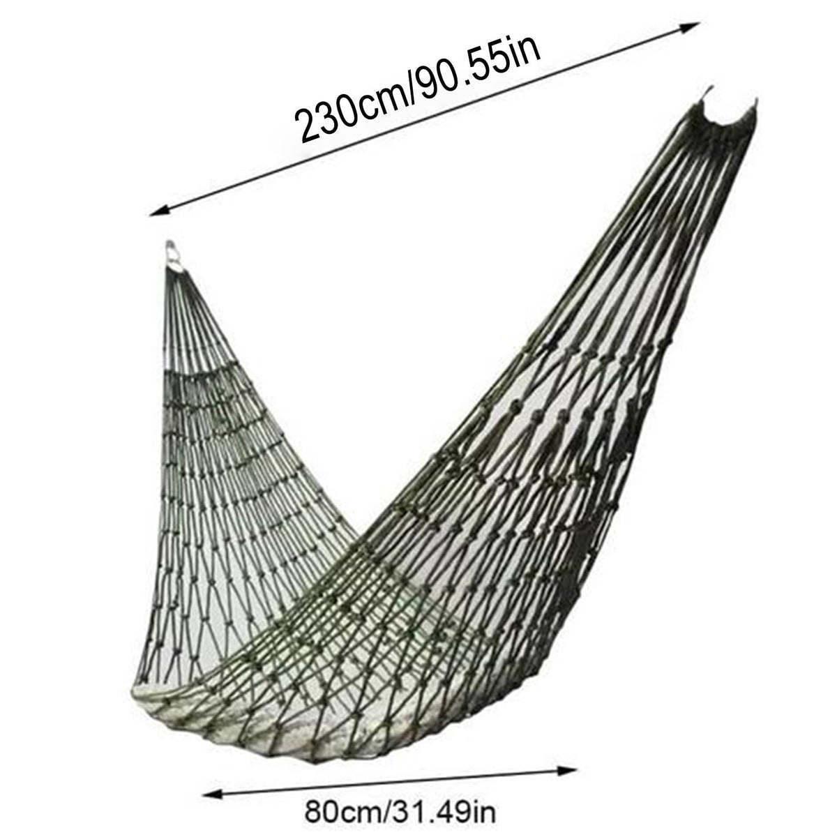 Portable Nylon Mesh Hammock with Tie Straps | Breathable Outdoor Camping Hammock for Backpacking & Backyard | 270x80cm (106x31in) | Supports 220lbs (100kg)