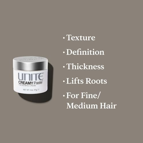 UNITE Hair – CREAMY Paste – Thickening Cream – Fullness, Texture, Definition, Root Lift, Hold, 2oz