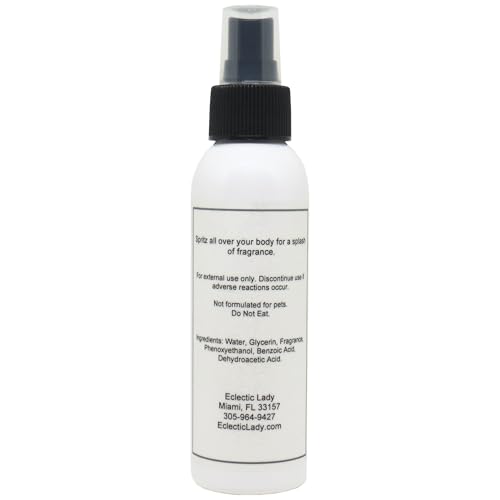 Eclectic Lady Peppermint Body Spray, 4 ounces, Body Mist for Women with Clean, Light & Gentle Fragrance, Cologne with Soft, Subtle Aroma For Daily Use
