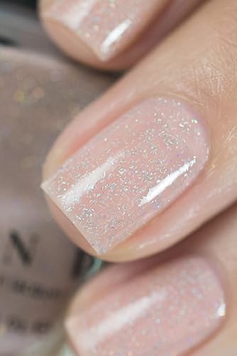 ILNP Birthday Suit - Cashmere Pink Holographic Nail Polish, Neutral Nude, Chip Resistant Manicure, Non-Toxic, Vegan, Cruelty Free, 12ml