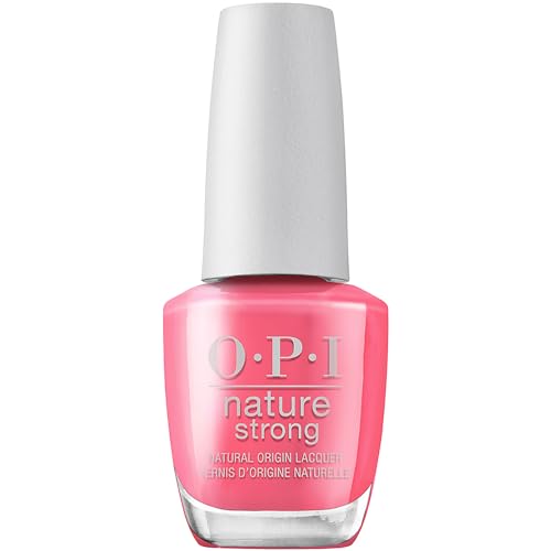 OPI Nature Strong Natural Origin Nail Polish | Opaque Bright Red & Orange Crème Eco-Friendly Nail Polish | Plant Based, Vegan, Cruelty Free