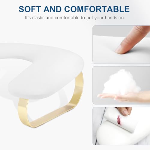 Arm Rest for Nails Tech, U-Shaped Manicure Nail Arm Rest Stand, Nail Armrest for Nail Tech Hand Rests with Stainless Steels Holder