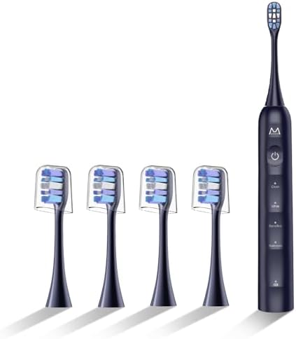 Sonic Electric Toothbrush for Adults&Teens - 180 Days Battery Life, Seamless Button&48000RPM Rechargeable Tooth Brush, 4 Replacement Heads for Deep Clean/Smart Timer/4 Brushing Modes/IPX8