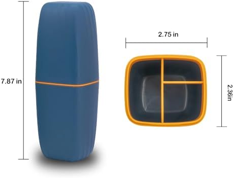 Jeopace Toothbrush Cup Toothbrush Holder with Cover Travel Boothbrush Holder Portable Toothbrush Case and Carrier for Bathroom School Business Trip(Blue)