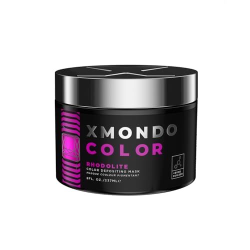 XMONDO Color Rhodolite Depositing Mask & Semi-Permanent Pink Hair Dye | Infused with Bond Booster Technology & Hyaluronic Acid for Nourishment, Revitalization & Repair, Vegan Formula, 8 Fl Oz 1-Pack