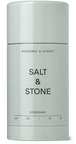 SALT & STONE Gel Deodorant for Women & Men | Bergamot & Hinoki | No Aluminum & No Baking Soda | Free From Parabens, Sulfates & Phthalates (2.6 oz)