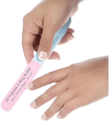 4 Way Finger Nail File and Buffer, Emery Boards for Natural Nails, 4 Fingernail Files in 1, Professional Filer Board and Shiners, 7 Inches Long, Salon Supplies Buffers Shine Kit, 12 Pack