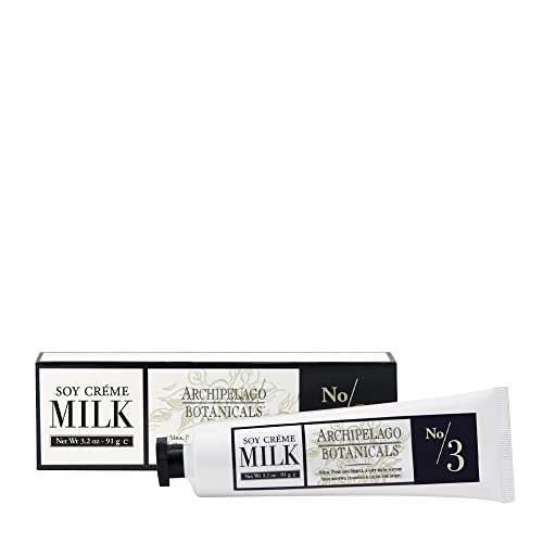 Archipelago Botanicals Soy Milk Hand Crème, Rich and Lightly Scented Hand Lotion for Dry Skin, Cuticles and Rough Spots, Premium Plant Extracts (3.2 oz)