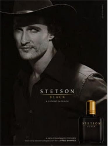 Stetson Black - Original After Shave for Men - Masculine Woody, Dark and Spicy Scent with Fragrance Notes of Sandalwood, Spices, and Suede - 3.4 Fl Oz
