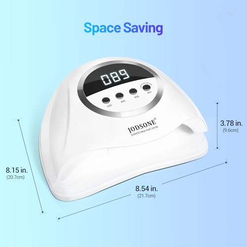 JODSONE U V LED Nail Lamp 320W, Nail Dryer for Gel Polish, Gel Nail Lamp with 72 Light Beads, Led Nail Light for Nails with Automatic Sensor & 4 Timers